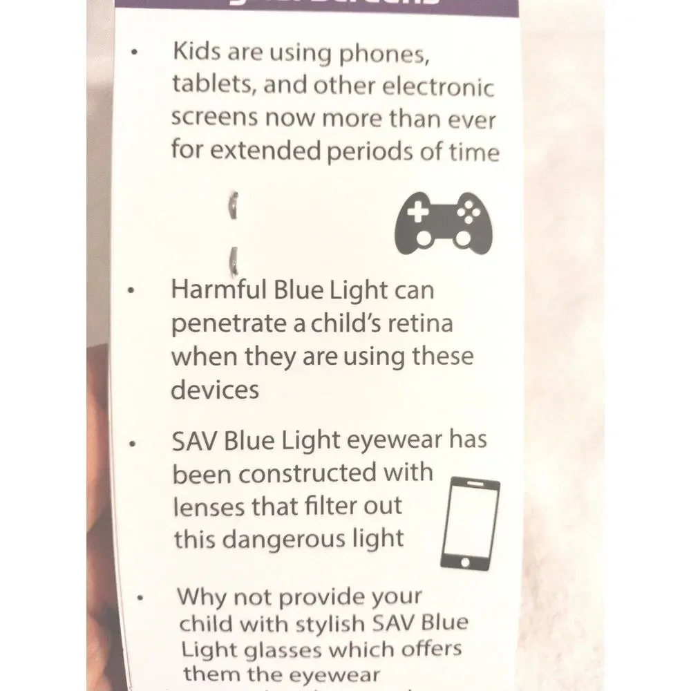 Kids Blue Light Screen Protection‎ Blocking Glasses for Computer Reading